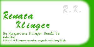 renata klinger business card